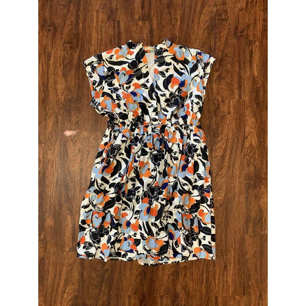 Wayward Fancies eShakti Multicolor Casual Button Down Dress w/ pockets, size L
